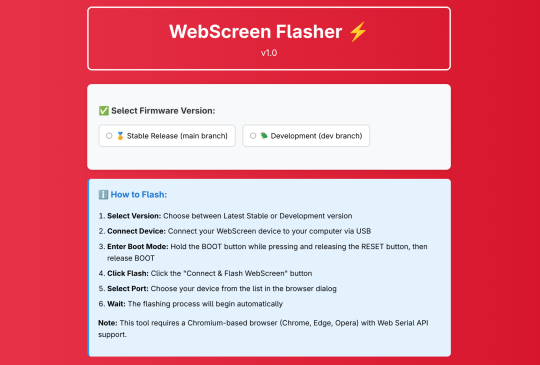 WebScreen Flasher