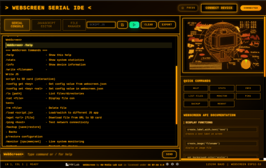 WebScreen Serial IDE